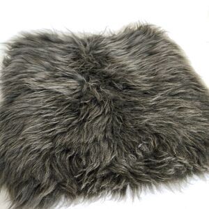 G.L. BOWRON & CO.  Country Life Spring Lamb Skin Vintage Gray Zip Pillow Cover